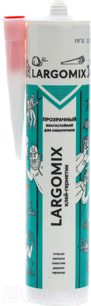 Изображение товара Клей-герметик Largomix Для аквариумов (280мл, прозрачный)