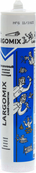Изображение товара Клей-герметик Largomix Для зеркал (280мл, прозрачный)