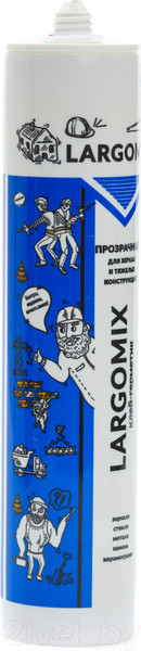 Изображение товара Клей-герметик Largomix Для зеркал (280мл, прозрачный)