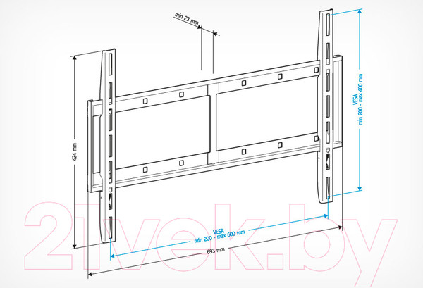 Изображение товара Кронштейн для телевизора Holder LCD-F6607-B