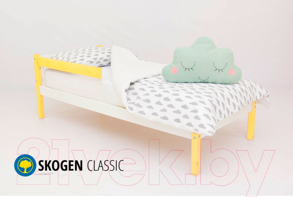 Изображение товара Односпальная кровать детская Бельмарко Skogen classic / 583 (бежевый/белый)