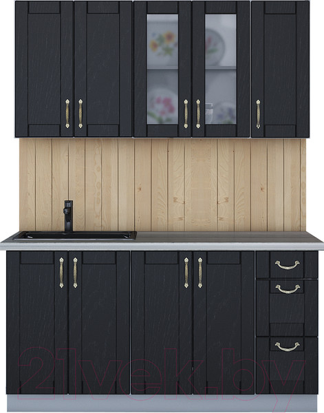 Изображение товара Кухонный гарнитур Интерлиния Мила Крафт 1.5 (дуб английский)