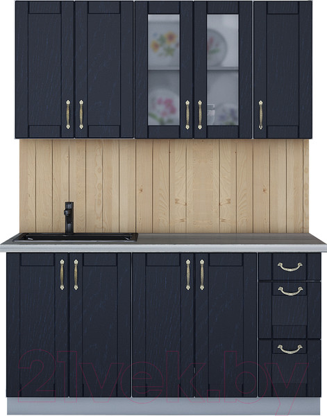 Изображение товара Кухонный гарнитур Интерлиния Мила Крафт 1.5 (дуб королевский)