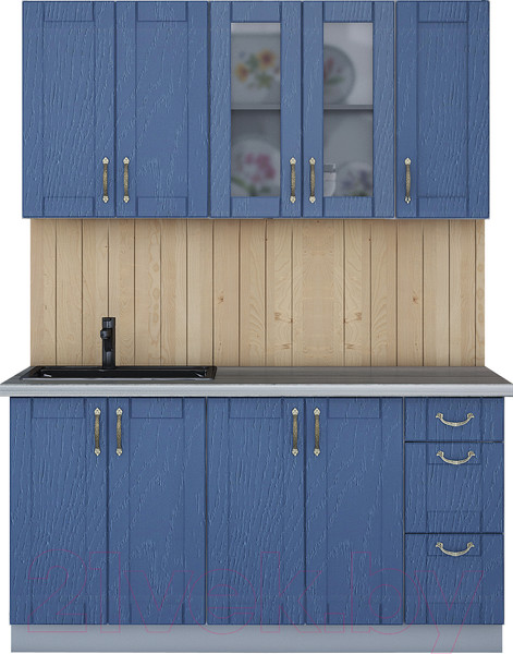 Изображение товара Кухонный гарнитур Интерлиния Мила Крафт 1.5 (дуб лазурный)