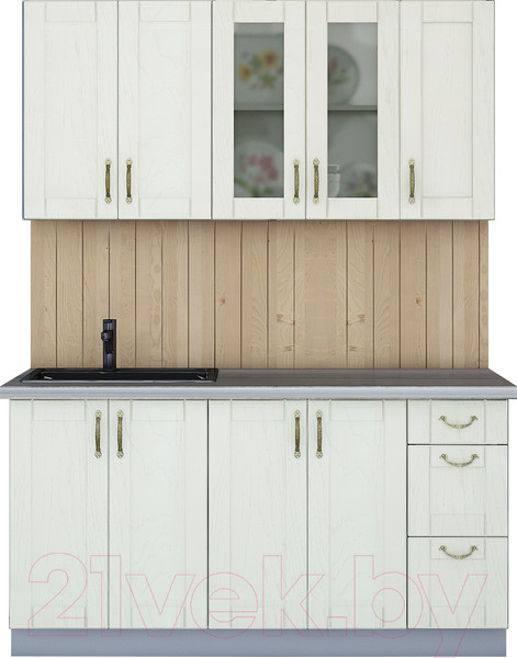 Изображение товара Кухонный гарнитур Интерлиния Мила Крафт 1.5 (дуб снежный)