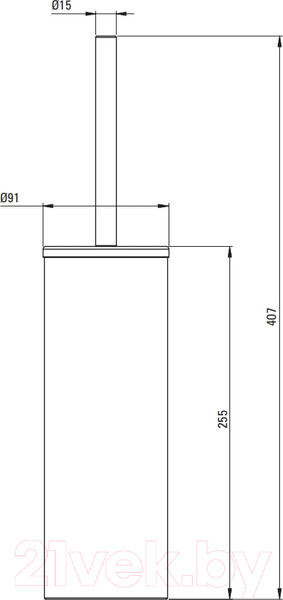 Изображение товара Ершик для унитаза Deante Round Nero ADR_N712 (черный)