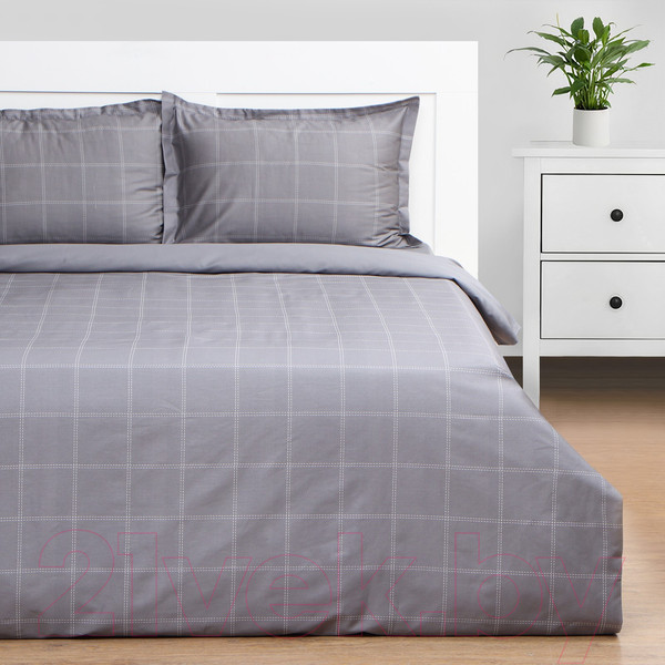 Изображение товара Комплект постельного белья Этель Cage 1.5сп / 10060102 (серый)