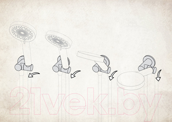 Изображение товара Подключение для душевого шланга Deante Cascada Titanium NAC D57K