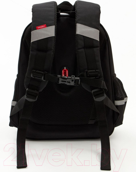 Изображение товара Школьный рюкзак Grizzly RAz-487-7 (черный/красный)