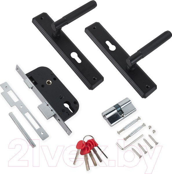 Изображение товара Замок врезной БУЛАТ Ферона ЗВ4-1.70.02.02 (черный)