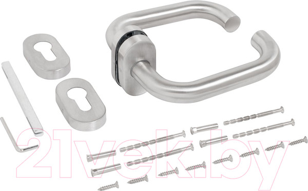 Изображение товара Ручка дверная БУЛАТ 02У.09НС Aisi 304 Inox 14864 (нержавеющая сталь)