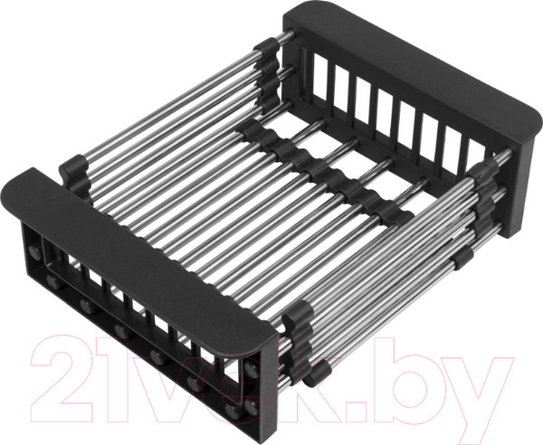 Изображение товара Мойка кухонная Arfeka Eco AR 50x50 + CL AR + DS AR (Black Decor PVD Nano, с дозатором и коландером)