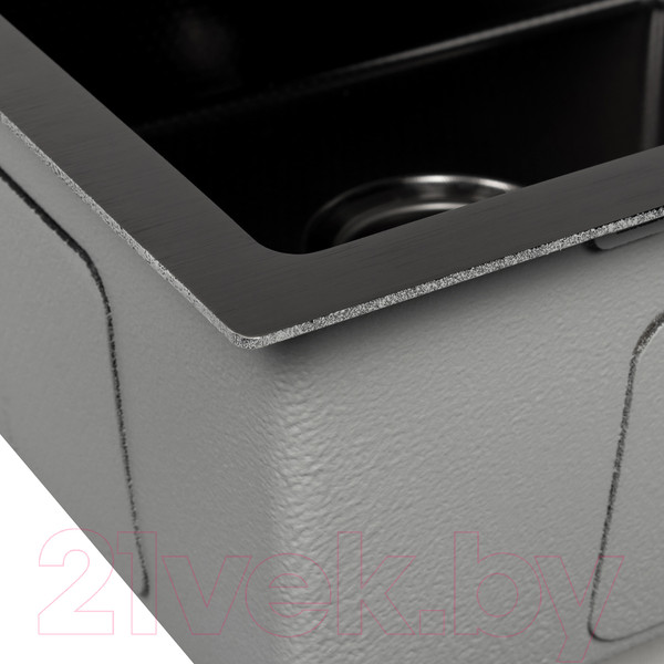 Изображение товара Мойка кухонная Arfeka Eco AR PVD Nano Decor 50x50 (черный)