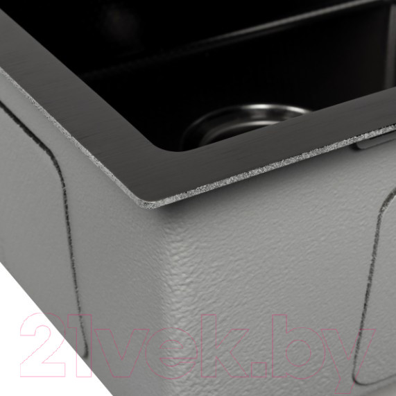 Изображение товара Мойка кухонная Arfeka Eco AR PVD Nano Decor 60x50 (черный)
