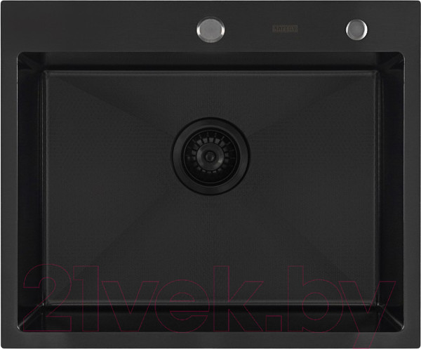 Изображение товара Мойка кухонная Arfeka Eco AR PVD Nano Decor 60x50 (черный)