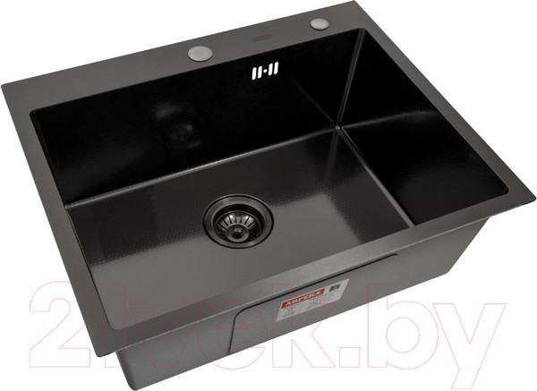 Изображение товара Мойка кухонная Arfeka Eco AR PVD Nano Decor 60x50 (черный)