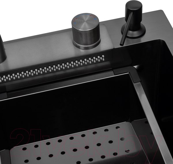 Изображение товара Мойка кухонная со смесителем Arfeka Eco AR PVD Nano 68x45 (черный)