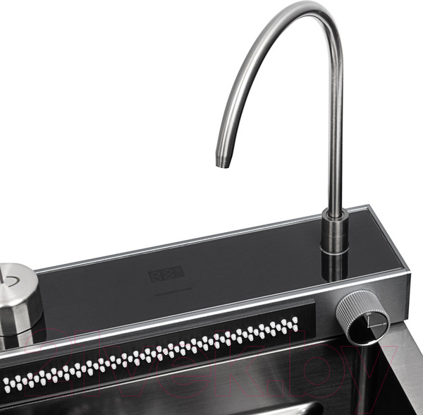 Изображение товара Мойка кухонная со смесителем Arfeka Sensor Eco PVD Nano AR 75x45 (черный)