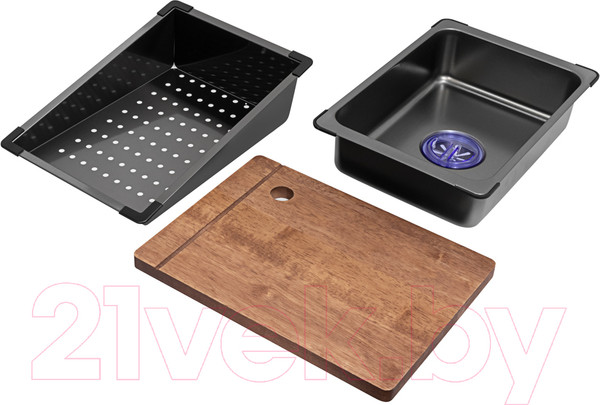 Изображение товара Мойка кухонная со смесителем Arfeka Sensor Eco PVD Nano AR 75x45 (черный)