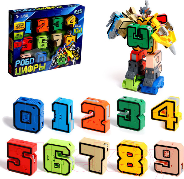 Изображение товара Набор игрушек-трансформеров Автоботы Робо Цифры 788-74 / 9868255