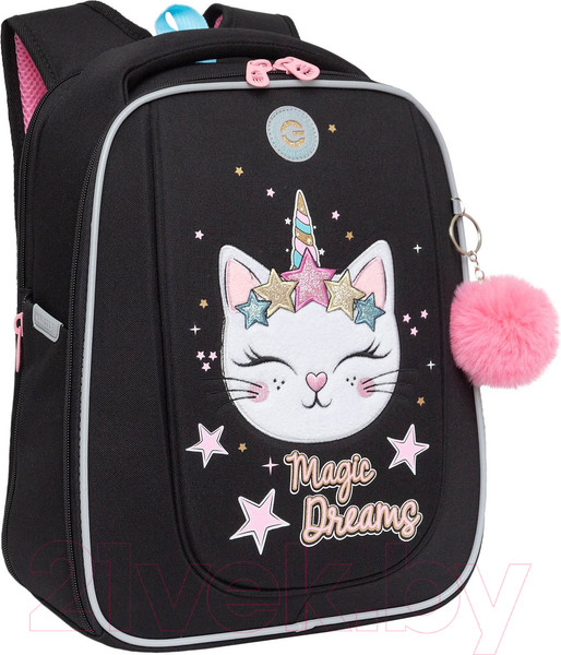 Изображение товара Школьный рюкзак Grizzly RAf-492-3 (черный)