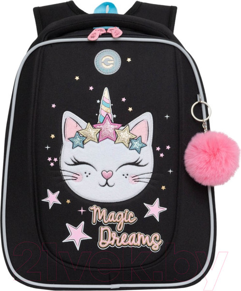 Изображение товара Школьный рюкзак Grizzly RAf-492-3 (черный)