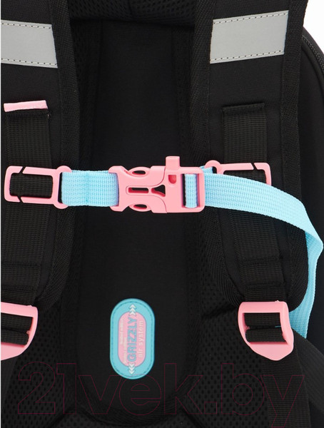 Изображение товара Школьный рюкзак Grizzly RAf-492-3 (черный)