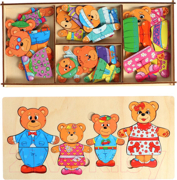Изображение товара Развивающий игровой набор ToySib Семья бурых медведей / 6901436