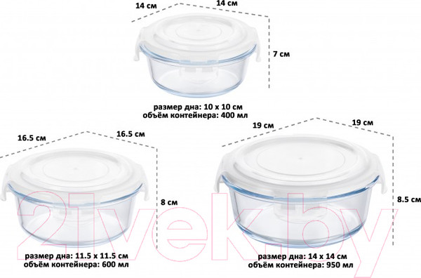 Изображение товара Набор контейнеров Elan Gallery 360146