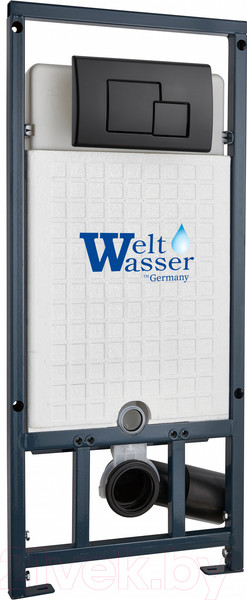 Изображение товара Унитаз подвесной с инсталляцией WeltWasser Marberg 507 + Merzbach 043 GL-WT + Mar 507 SE MT-BL