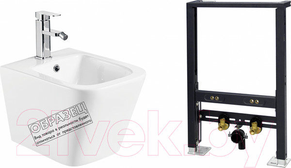 Изображение товара Биде подвесное с инсталляцией WeltWasser Amberg 500 BD + Gelbach 005 GL-WT