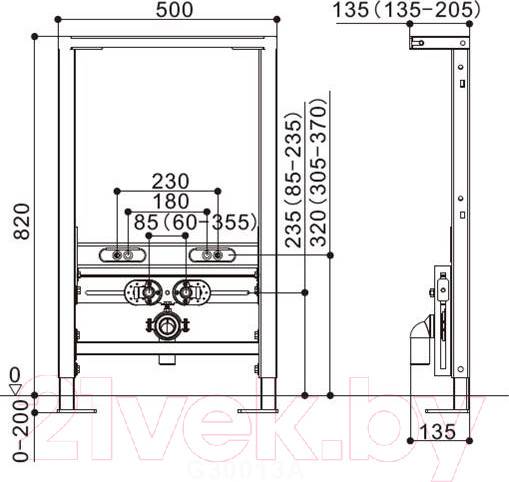 Изображение товара Биде подвесное с инсталляцией WeltWasser Amberg 500 BD + Merzbach 005 GL-WT