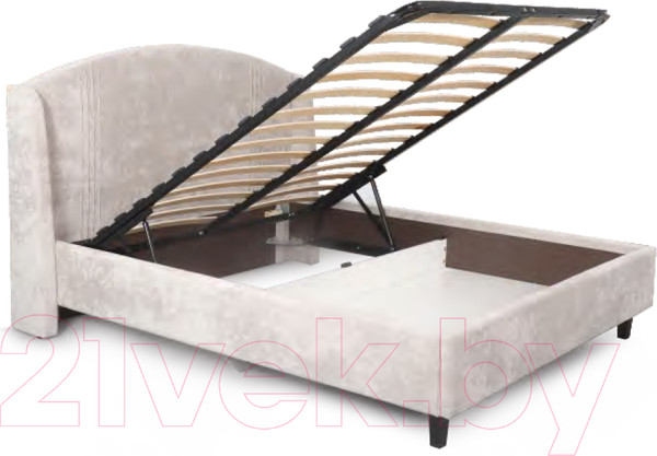 Изображение товара Двуспальная кровать Мебельград Севилья с подъемным ортопедическим основанием 160x200 (тиффани бежевый)