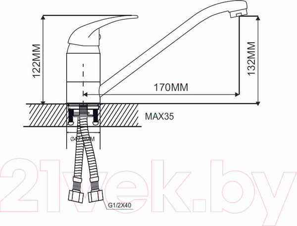 Изображение товара Смеситель Ekko EM4203