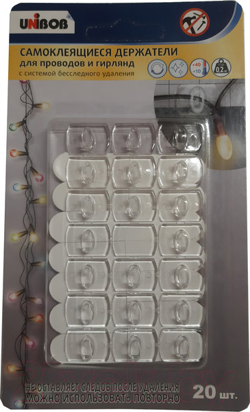 Изображение товара Набор держателей для проводов Unibob 96965 (20шт)