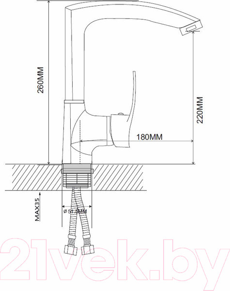 Изображение товара Смеситель Ekko EM4070