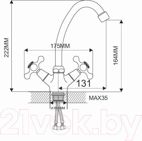 Изображение товара Смеситель Ekko EM4908