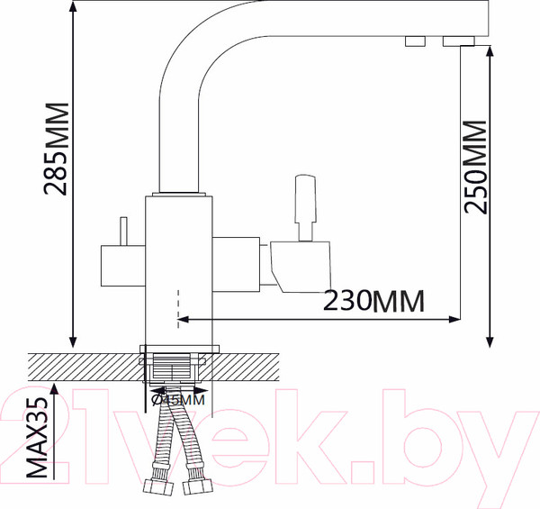 Изображение товара Смеситель Ekko EM4352-7