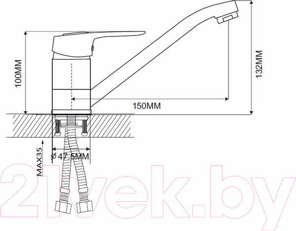 Изображение товара Смеситель Ekko EM4504
