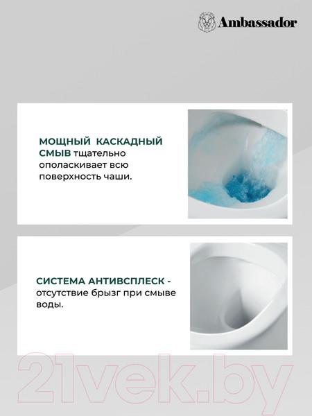 Изображение товара Унитаз напольный Ambassador Forsa / 247K19001S (с сиденьем)