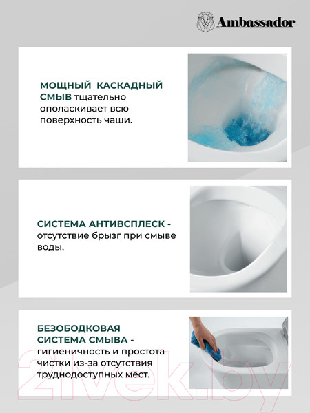 Изображение товара Унитаз подвесной Ambassador Ritz / 233K19003RS