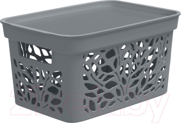 Изображение товара Корзина Полимербыт Leaves / 4383701 (10л, серый)