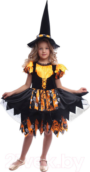 Изображение товара Костюм карнавальный Пуговка Ведьмочка / 2064/1 к-23 (р.116-60)