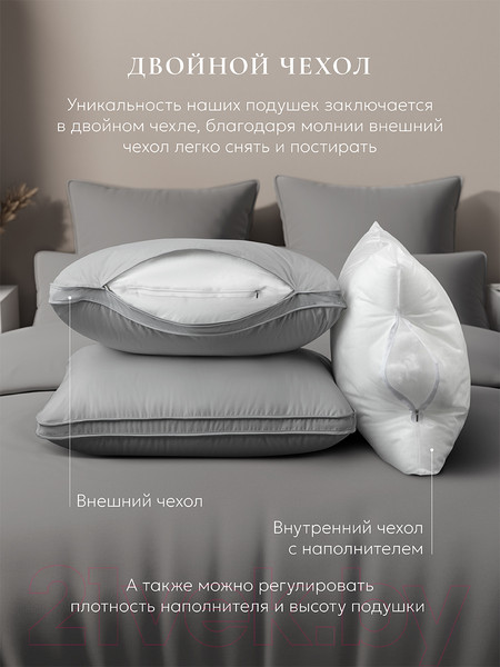 Изображение товара Подушка для сна Espera Comfort 3D Gray / ЕС-8569 (70x70)