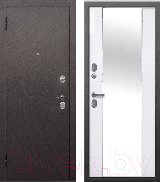 Изображение товара Входная дверь ТайгА Зеркало 7см (96x205, левая)