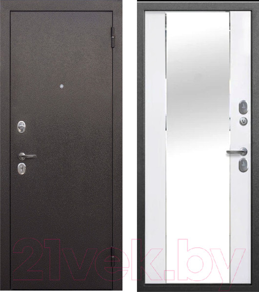 Изображение товара Входная дверь ТайгА Зеркало 7см (86x205, правая)