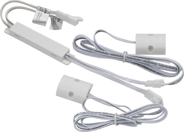 Изображение товара Выключатель для светодиодной ленты AKS Бесконтактный двойной для шкафов (60W, белый)