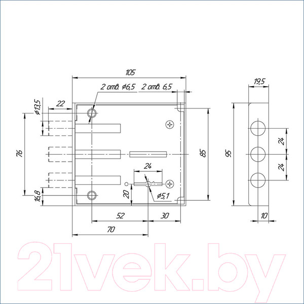 Изображение товара Замок врезной Меттэм ЗВ8 812.0.0 (3 ключа)