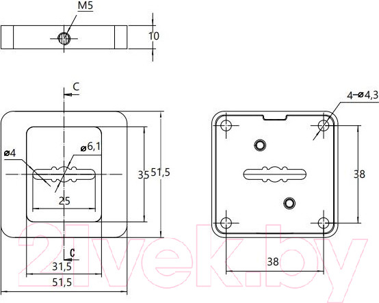 Изображение товара Накладка под сувальдный ключ Code Deco DP-22-S-Auto-CR
