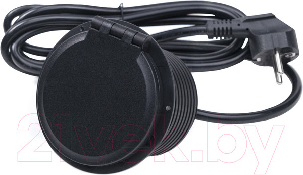 Изображение товара Блок розеточный AKS Locus выдвижной (1 розетка, черный)